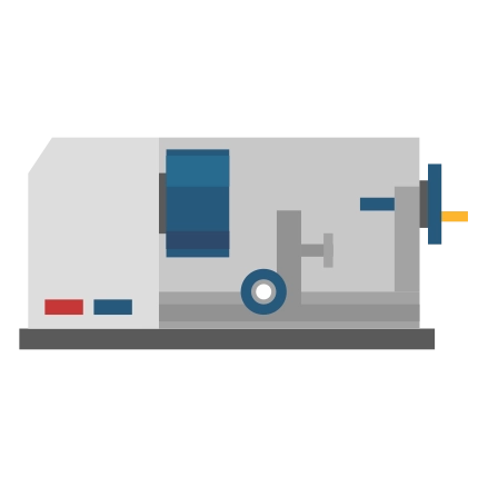 Equipamento de última geração para torneamento automatizado.